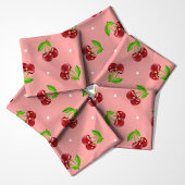 Kers met Stippen op Roze Stof