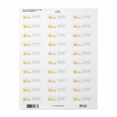 Kers Moedertaart Eend Baby Shower Retouradres Etiket (Full Sheet)
