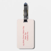 Kers Omtrek Minimalisme Bagagelabel (Achterkant verticaal)