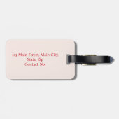 Kers Omtrek Minimalisme Bagagelabel (Achterkant horizontaal)