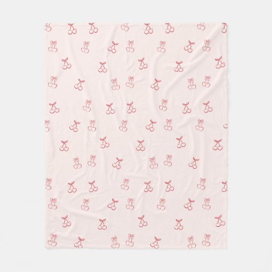 Kers Omtrek Minimalisme Fleece Deken (Voorkant)