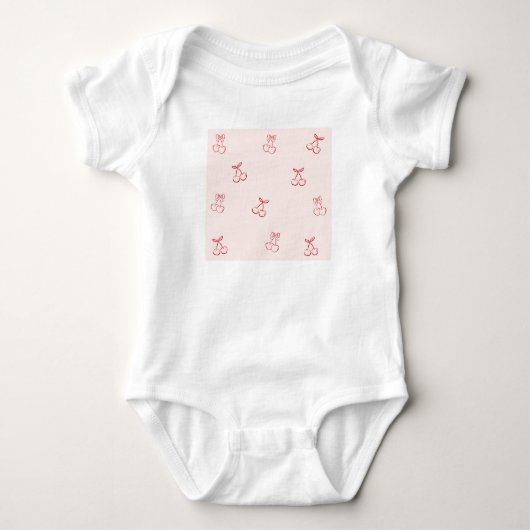 Kers Omtrek Minimalisme Romper (Voorkant)