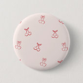 Kers Omtrek Minimalisme Ronde Button 5,7 Cm (Voorkant)