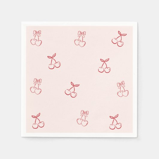 Kers Omtrek Minimalisme Servet (Voorkant)