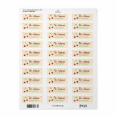 Kers ontwerp retouradreslabels etiket (Full Sheet)