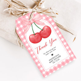 Kers op Baby Shower Favor Tags Cadeaulabel