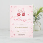 Kers Op Baby Shower Kaart (Staand voorkant)