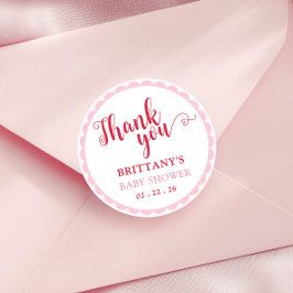 Kers Op Baby Shower Ronde Stickers