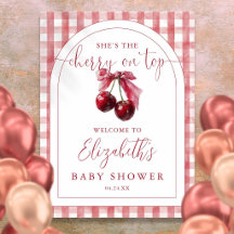 Kers Op Baby Shower Welkom Bord