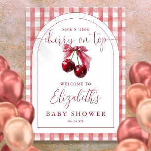 Kers Op Baby Shower Welkom Bord Poster