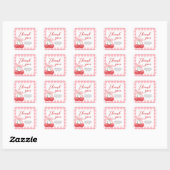 Kers op de baby shower vierkante sticker (Vel)
