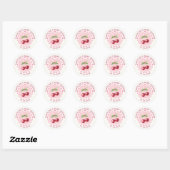 Kers Op De Babyborrel Ronde Sticker (Vel)