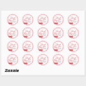 Kers op de babyborrel ronde sticker (Vel)