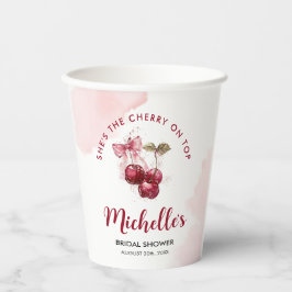 Kers op de Bovenste Boog Cocktail Zomer Bruidsdine Papieren Bekers