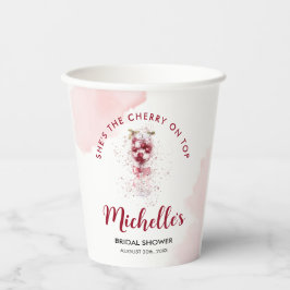 Kers op de Bovenste Boog Cocktail Zomer Bruidsdine Papieren Bekers