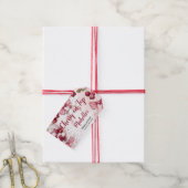 Kers op de Bovenste Boog Cocktail Zomer Bruidsdouc Cadeaulabel (Met Touw)