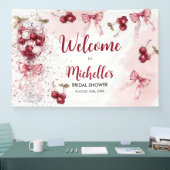 Kers op de Bovenste Boog Cocktail Zomer Bruidsdouc Spandoek (Beurs)