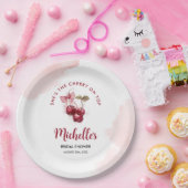 Kers op de bovenste boogcocktail Zomer bruidsdiner Papieren Bordje (Feest)