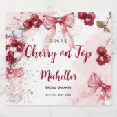 Kers op de bovenste boogcocktail Zomer bruidsdouch Sparkling Wijnetiket (Enkel label)