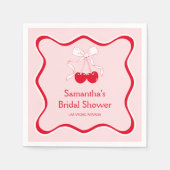 Kers Op De Brug Bruidsfeest Servet (Voorkant)