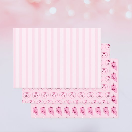 Kers op de Bruidsmeisjes Bruiloft Aangepast Inpakpapier Vel