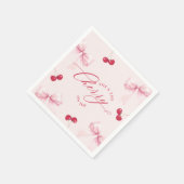 Kers op de Bruidsmeisjes Bruiloft Servet (Hoek)