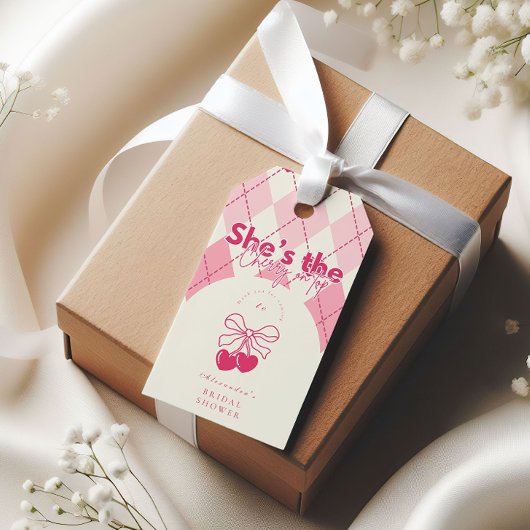 Kers Op De Bruidsshowers Cadeaulabel