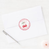 Kers op de Coquette Baby Shower Ronde Sticker (Envelop)