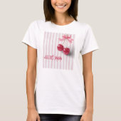 Kers op de Roze Strik Moeder Worden T-shirt (Voorkant)