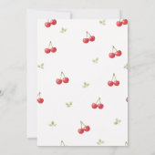 Kers op de taart baby shower uitnodiging (Achterkant)