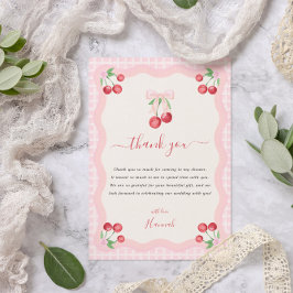 Kers op de Taart | Bruidsfeest Bedankkaart