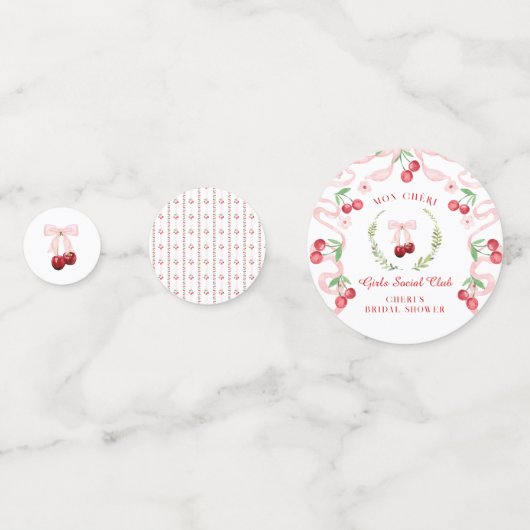 Kers op de Taart | Bruidsfeest Confetti (Voorkanten)