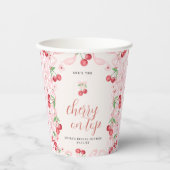 Kers op de Taart | Bruidsfeest Papieren Bekers (Voorkant)