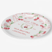 Kers op de Taart | Bruidsmeisjesfeest Papieren Bordje (Gekanteld)