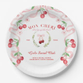 Kers op de Taart | Bruidsmeisjesfeest Papieren Bordje (Voorkant)
