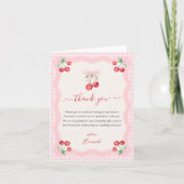 Kers op de taart | Bruidsmeisjesfeestje Bedankkaart (Voorkant)