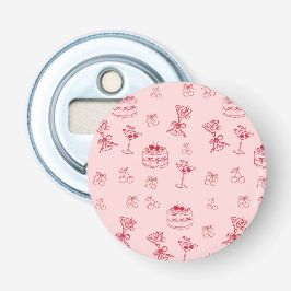 Kers op de Taart Verjaardag Button Flesopener