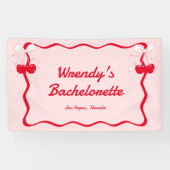 Kers op de Taart Verjaardagsfeestje voor de Bruid Spandoek (Horizontaal)