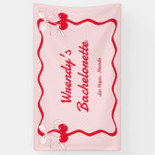 Kers op de Taart Verjaardagsfeestje voor de Bruid Spandoek (Verticaal)