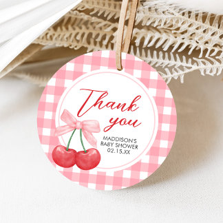 Kers op de Top Baby Shower Bedankjes Labels