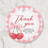 Kers op de Top Baby Shower Bedankjes Labels (Voorkant)