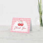 Kers op de Top Baby Shower Bedankkaart (Voorkant)