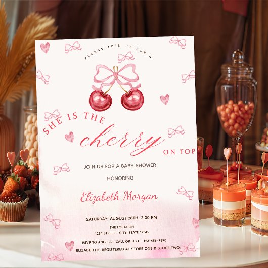 Kers op de Top Baby Shower Kaart