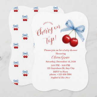 Kers op de Top Baby Shower Uitnodiging