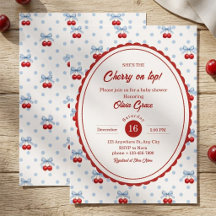 Kers op de Top Baby Shower Uitnodiging