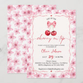 Kers op de Top Baby Shower Uitnodiging (Voorkant / Achterkant)