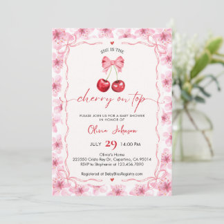 Kers op de Top Baby Shower Uitnodiging