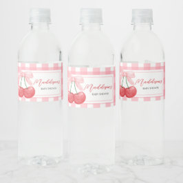 Kers op de Top Baby Shower Waterfles Etiket