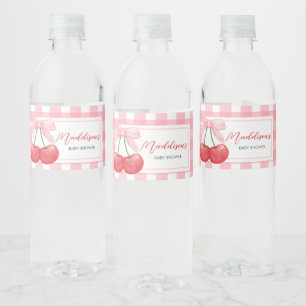 Kers op de Top Baby Shower Waterfles Etiket