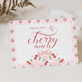 Kers-op-de-top babyshower bedankkaart
